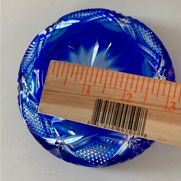 Vintage D’Arques Genuine Lead Crystal Cobalt Blue Bows - Picture 9 of 15